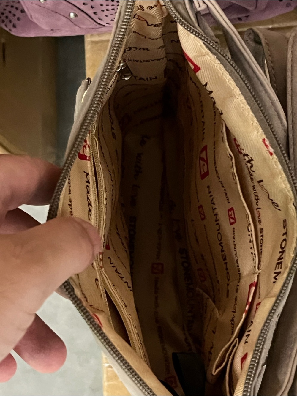 Lot of 4 NWT Stone Mountain USA Perforated Suede Crossbody Bag MSRP $69-$59 ea - Picture 8 of 11